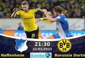 Link trực tiếp Hoffenheim vs Dortmund 21h30 22/1/2022 có bình luận