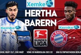 Link trực tiếp Hertha Berlin vs Bayern 23h30 23/1/2022 có bình luận